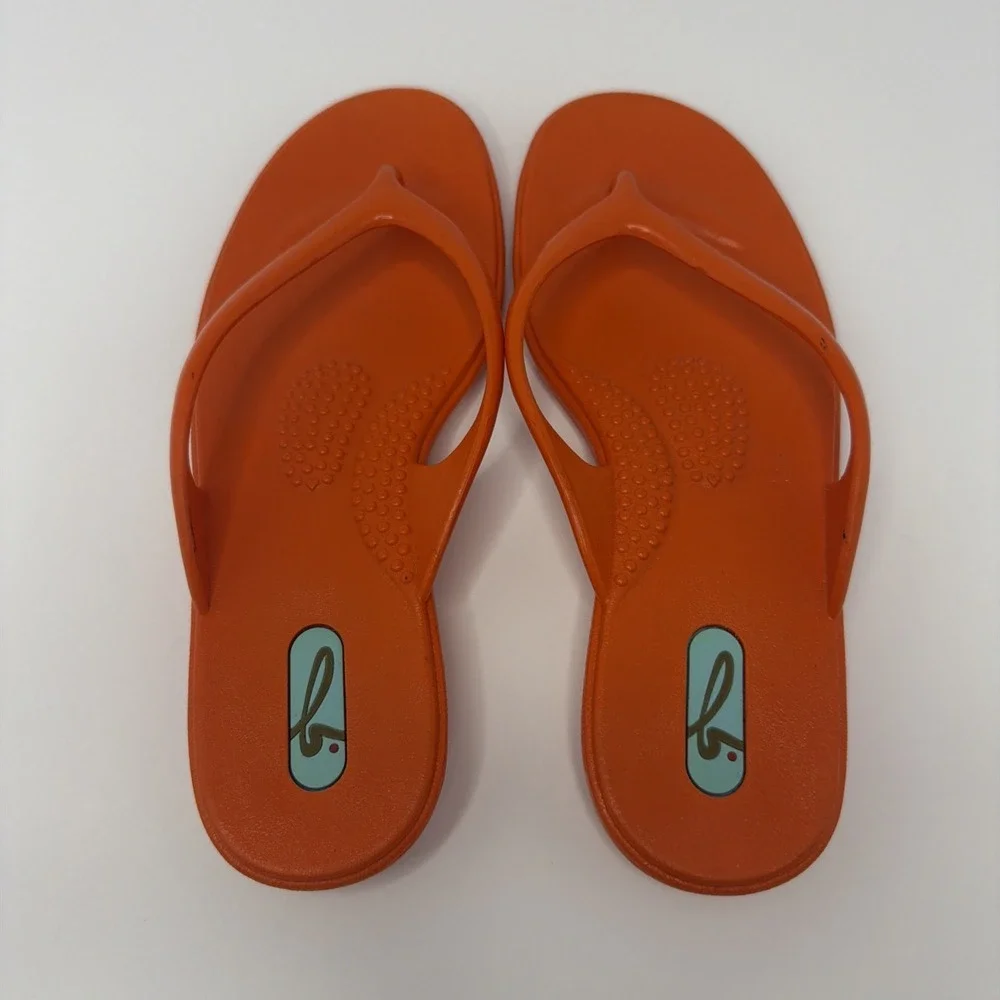 Oka B Sandal Flip Flop Thong‎ Orange Xs Kids 3-4 Costal Beach Vacation Spring